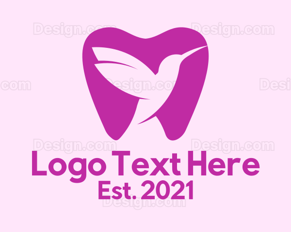 Magenta Tooth Hummingbird Logo