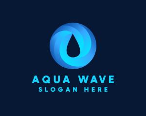 Round Water Droplet logo