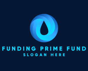 Round Water Droplet logo design