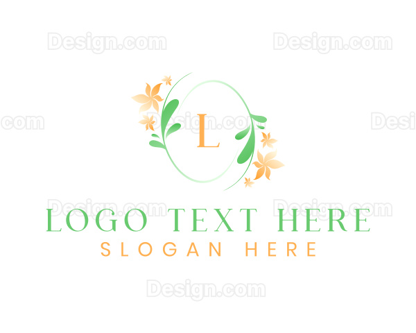 Fashion Flower Salon Wreath Logo