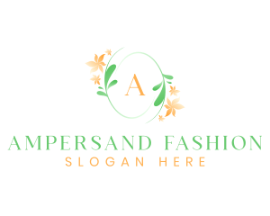 Fashion Flower Salon Wreath logo design