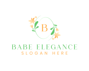 Fashion Flower Salon Wreath logo design