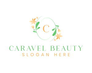 Fashion Flower Salon Wreath logo design