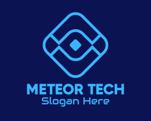 Blue Cyber Tech Application logo design