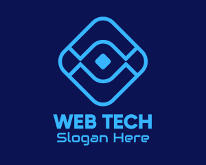 Blue Cyber Tech Application logo design