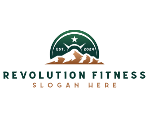 Barbell Mountain Fitness logo design