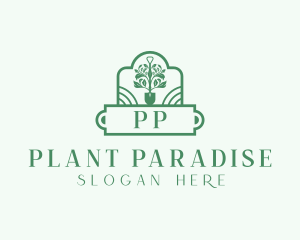 Shovel Plant Landscaping logo design