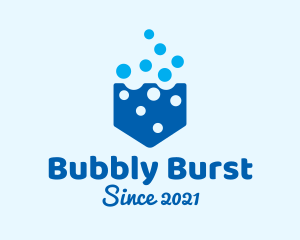 Blue Laundry Bubble  logo design