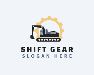 Gear Industrial Excavator  logo design