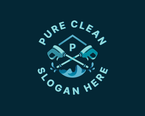 Power Washing Cleaning logo design