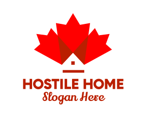 Canadian Maple Leaf Home logo design