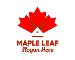 Canadian Maple Leaf Home logo design