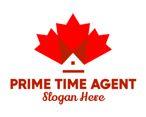 Canadian Maple Leaf Home logo design