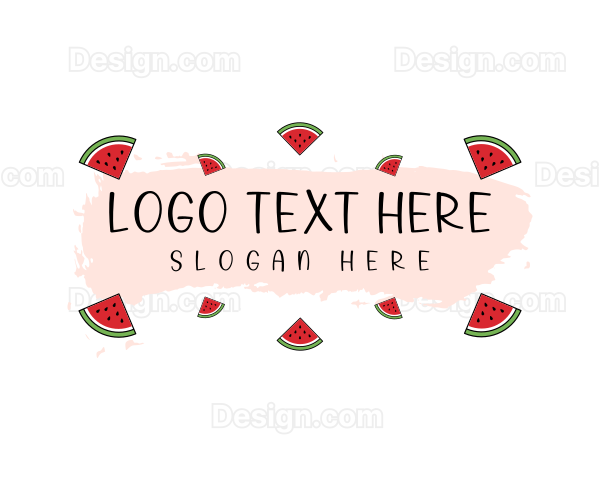 Fresh Watermelon Fruit Logo