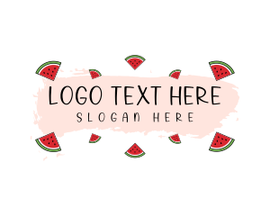 Fresh Watermelon Fruit Logo