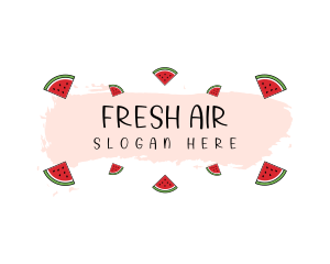 Fresh Watermelon Fruit logo design