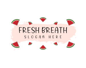 Fresh Watermelon Fruit logo design