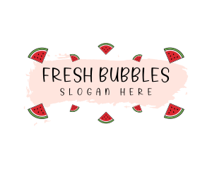 Fresh Watermelon Fruit logo design