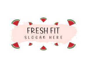 Fresh Watermelon Fruit logo design