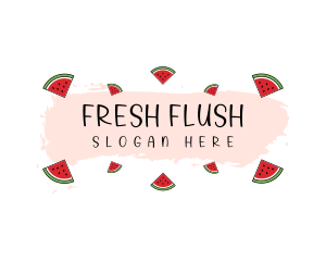 Fresh Watermelon Fruit logo design