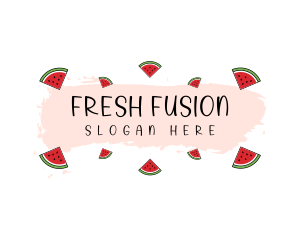 Fresh Watermelon Fruit logo design