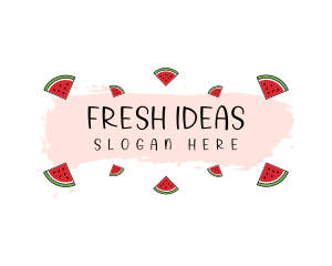 Fresh Watermelon Fruit logo design