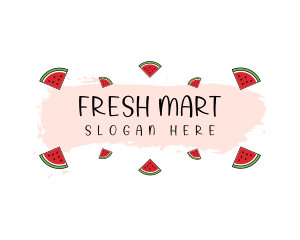 Fresh Watermelon Fruit logo design