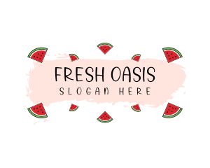 Fresh Watermelon Fruit logo design