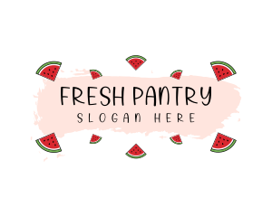 Fresh Watermelon Fruit logo design