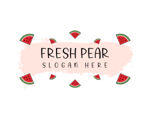 Fresh Watermelon Fruit logo design