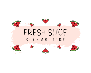 Fresh Watermelon Fruit logo design