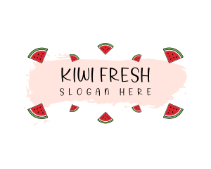 Fresh Watermelon Fruit logo design