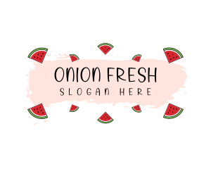 Fresh Watermelon Fruit logo design