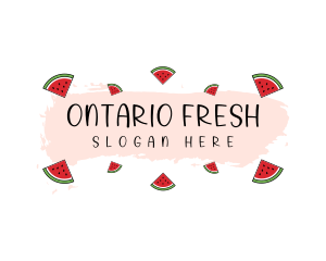 Fresh Watermelon Fruit logo design