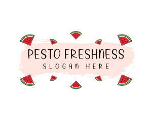 Fresh Watermelon Fruit logo design