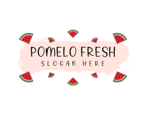 Fresh Watermelon Fruit logo design