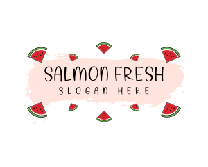 Fresh Watermelon Fruit logo design