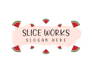 Fresh Watermelon Fruit logo design