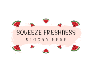 Fresh Watermelon Fruit logo design