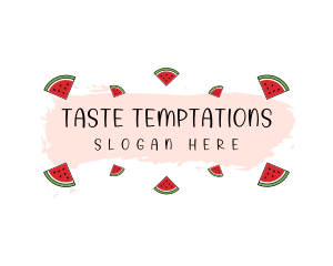 Fresh Watermelon Fruit logo design