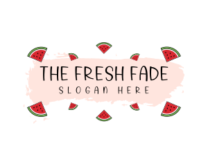 Fresh Watermelon Fruit logo design