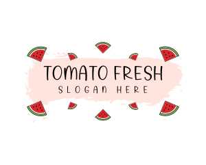 Fresh Watermelon Fruit logo design