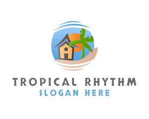  House Beach Tropical logo