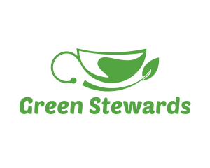 Green Leaf Cup logo design