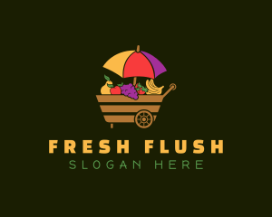 Fruit Vendor Wagon logo design