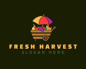 Fruit Vendor Wagon logo design