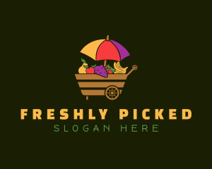 Fruit Vendor Wagon logo design