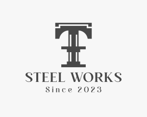 Letter T Steel Structure logo
