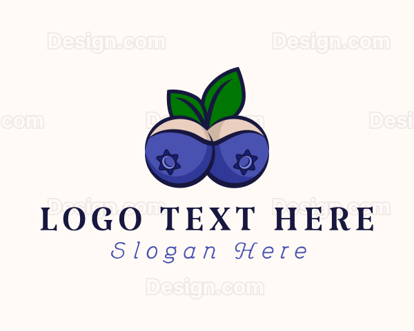 Blueberry Fruit Boobs Logo