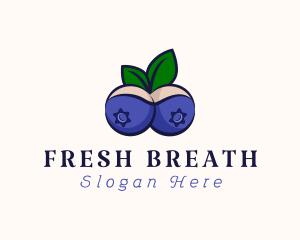 Blueberry Fruit Boobs logo design